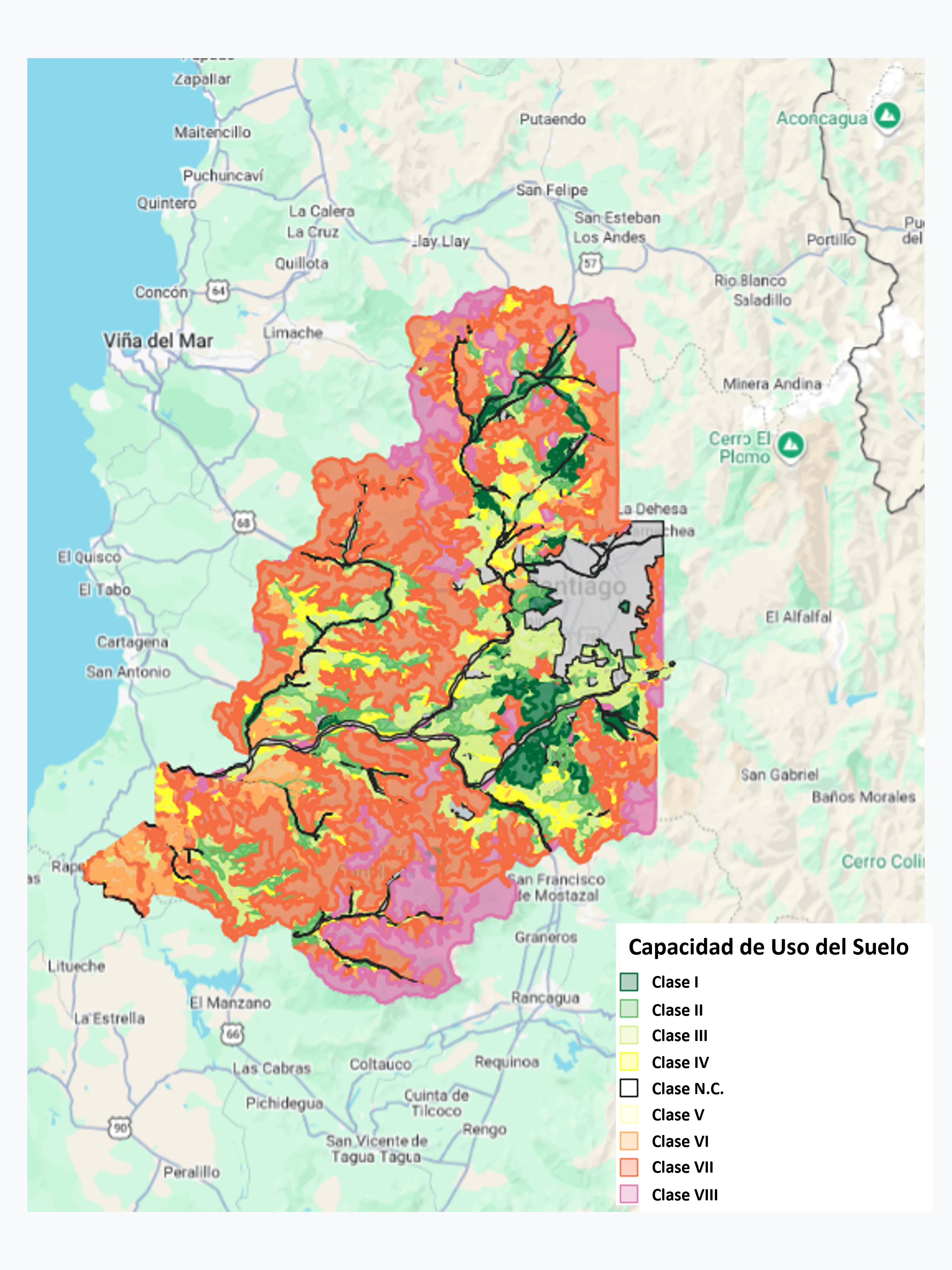 Estudio agrológico sobre ortofotos 1:20.000, Región Metropolitana, año 1996